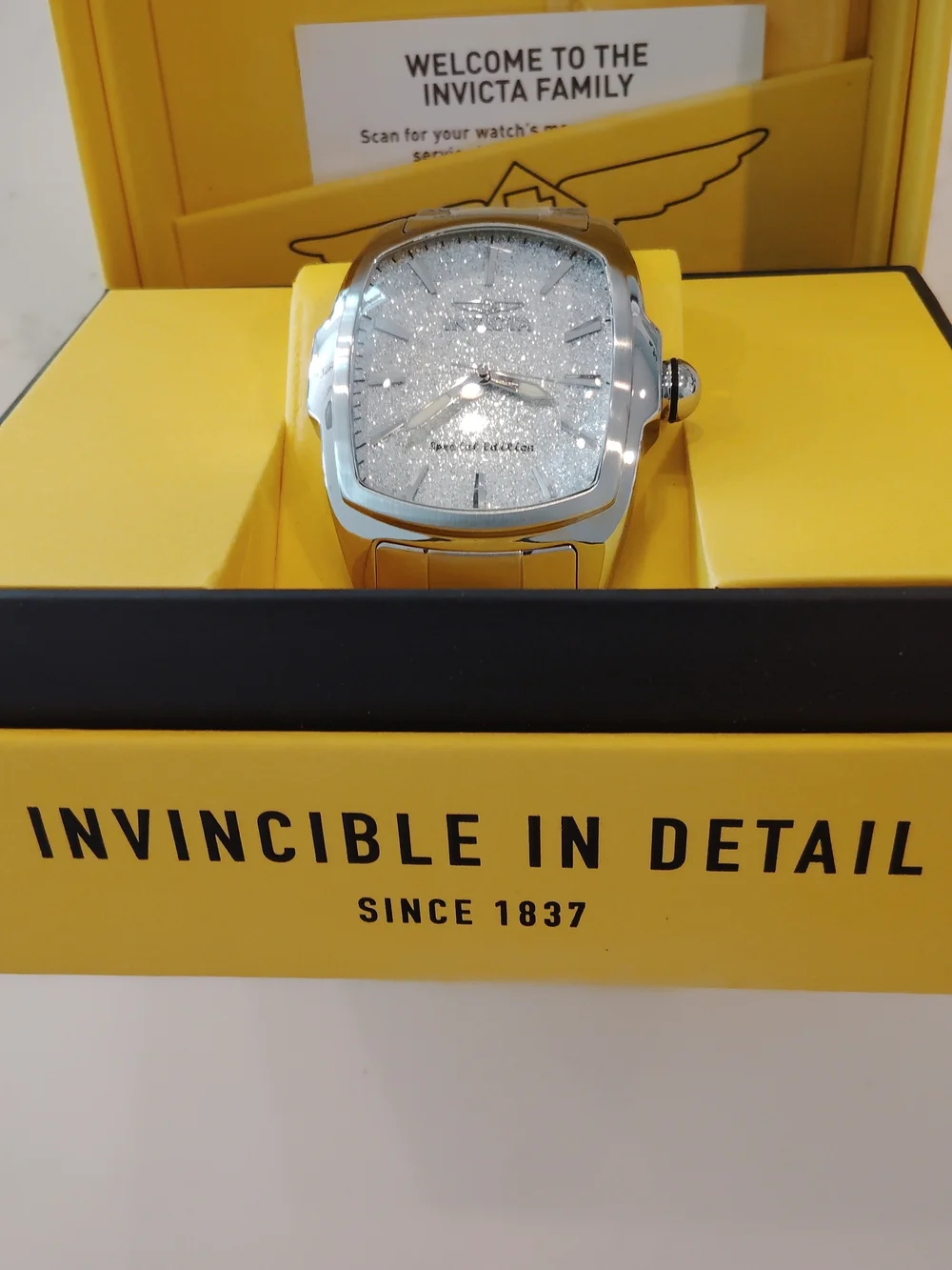 Invicta Special Edition Mens Lupah Silver Dial Watch 47mm